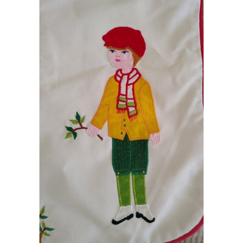 House Of Hatten Vintage Christmas Stocking Boy With Holly - Picture 3 of 10